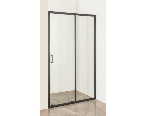 Душевая дверь в нишу Orange E02-120TB 120 профиль Черный стекло прозрачное