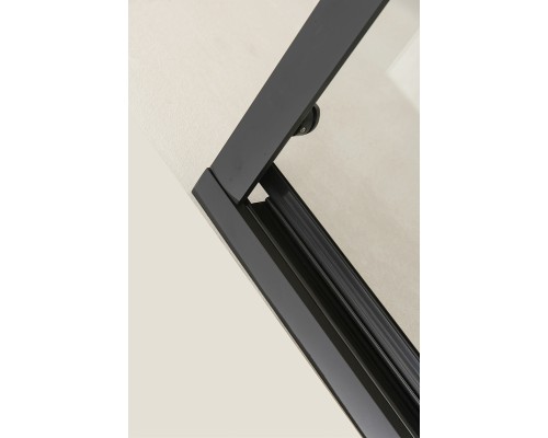 Душевая дверь в нишу Orange E02-120TB 120 профиль Черный стекло прозрачное