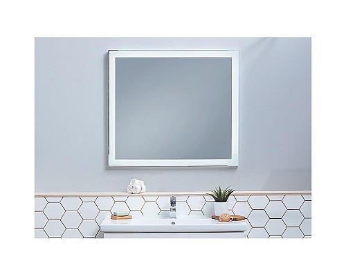Зеркало Dreja Kvadro 80х85 77.9012W с подсветкой Белое