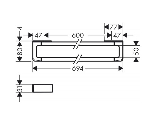 Полотенцедержатель Axor Universal Accessories 42832000 Хром