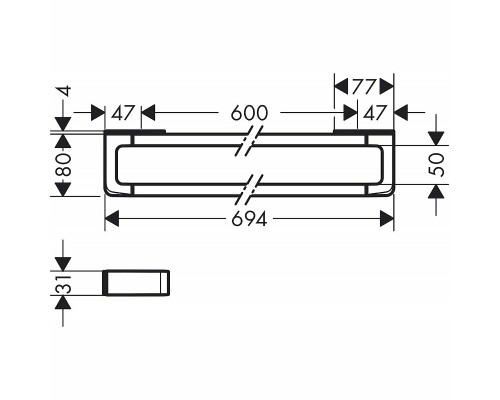 Полотенцедержатель Axor Universal Accessories 42832000 Хром