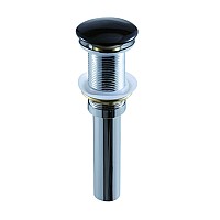 Донный клапан без перелива чёрный,матовый SantiLine SL-112