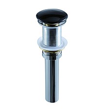 Донный клапан без перелива чёрный,матовый SantiLine SL-112