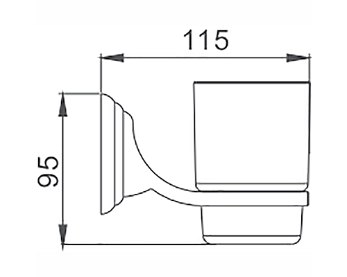 Стакан для зубных щеток Haiba HB1506 Хром