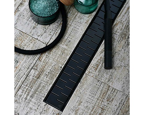 Душевой лоток Veconi Medium Black 750 V750MB с Черной матовой решеткой