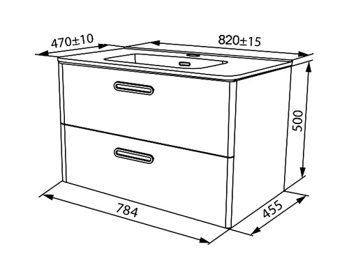 Тумба под раковину Iddis Brick 80 BRI80W0i95 подвесная Белая глянцевая