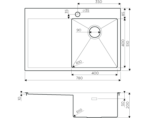 Кухонная мойка Omoikiri Akisame 78-LG-R 4973086 светлое золото
