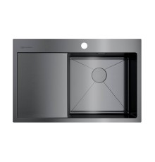 Кухонная мойка Omoikiri Akisame 78-GM-R 4973100 вороненая сталь