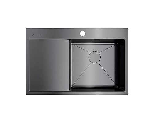 Кухонная мойка Omoikiri Akisame 78-GM-R 4973100 вороненая сталь