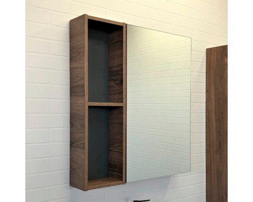 Зеркальный шкаф Comforty Порто 75 00-00009231 Дуб темно-коричневый