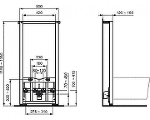 Комплект биде с инсталляцией Ideal Standard Tesi D386801 Белый