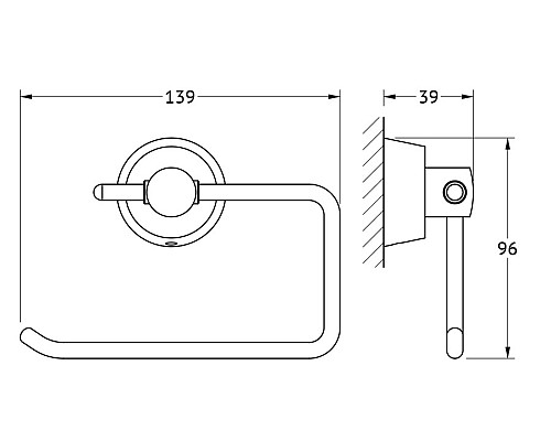 Держатель туалетной бумаги (хром) FBS VIZ 056