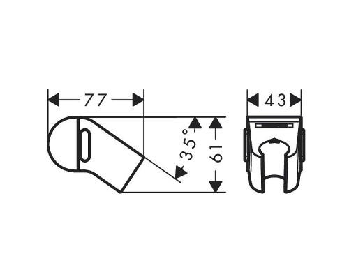 Держатель ручного душа Hansgrohe WallStoris 27917700 Белый матовый
