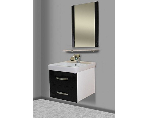 Тумба под раковину Bellezza Рокко 80 4635313670044 подвесная Черная Белая