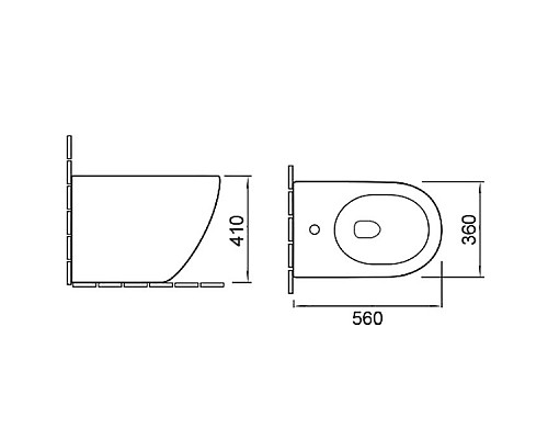 Биде SantiLine SL-5051 Белое