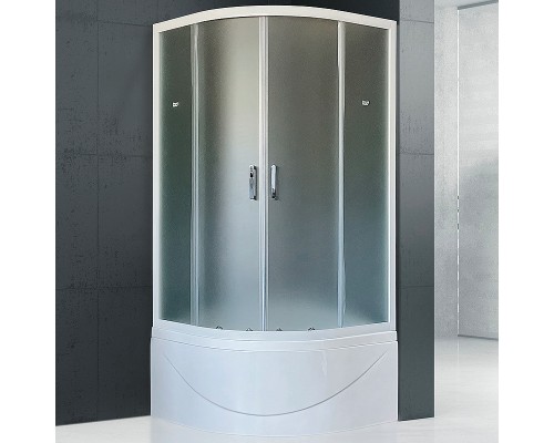 Душевой уголок Royal Bath BK 90х90 с поддоном профиль Белый стекло матовое