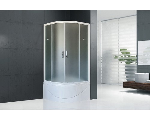 Душевой уголок Royal Bath BK 90х90 с поддоном профиль Белый стекло матовое