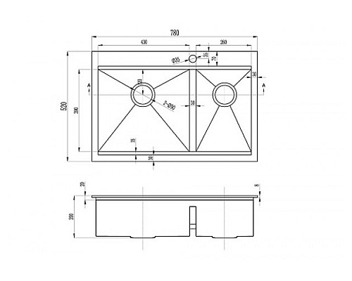 Мойка кухонная ZORG Master R ZM R-5278-L