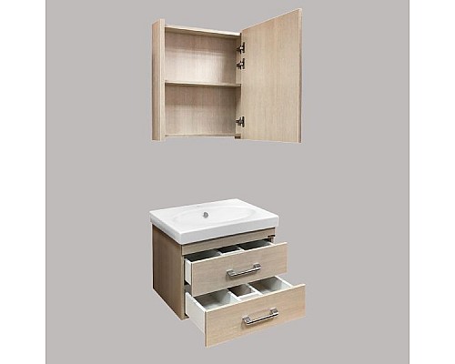 Зеркальный шкаф Comforty Ницца 60 00003120774 Сосна лоредо