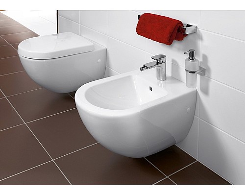 Биде подвесное Villeroy & Boch Subway 2.0 5400 00R1 alpin, Сeramicplus