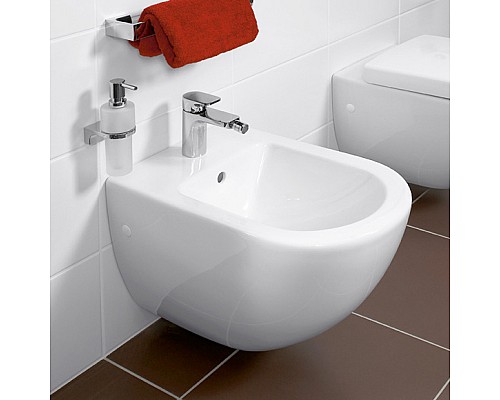 Биде подвесное Villeroy & Boch Subway 2.0 5400 00R1 alpin, Сeramicplus