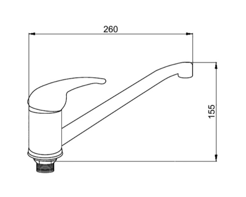 Смеситель для кухни Сантаком StOmega 3303-4 Хром