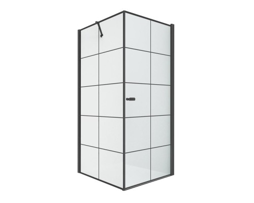 Душевое ограждение NEW TRENDY NEW SOLEO BLACK R 90x90x195 (черный)