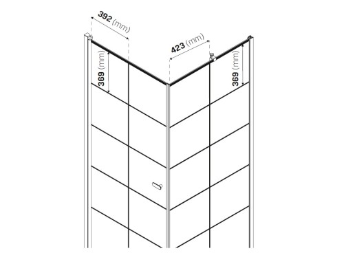 Душевое ограждение NEW TRENDY NEW SOLEO BLACK R 90x90x195 (черный)