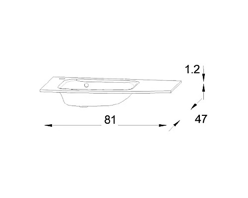 Раковина Jacob Delafon Nona 80 L EB1884RU-DE1 Белая