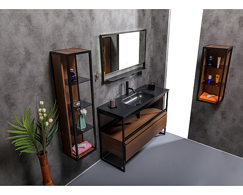 Столешница моноблок Armadi Art Vallessi 120 антрацит керамика