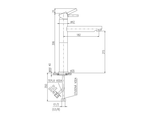 Смеситель для раковины Rav Slezak Seina SE930.5 Хром