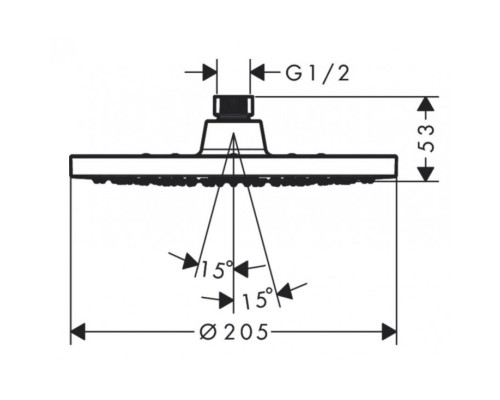 Верхний душ Hansgrohe Vernis Blend хром 26271000
