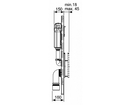 Застенный модуль TECE lux 100 9600100