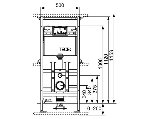 Застенный модуль TECE lux 100 9600100
