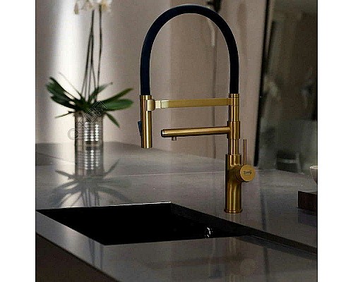 Смеситель для кухни ZorG Inox SZR-1010 BRONZE Бронза Черный