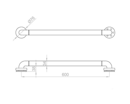 Поручень Nofer 15054.60.NBA Белый