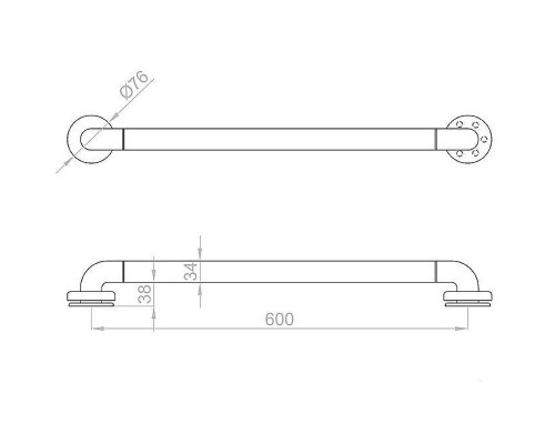 Поручень Nofer 15054.60.NBA Белый