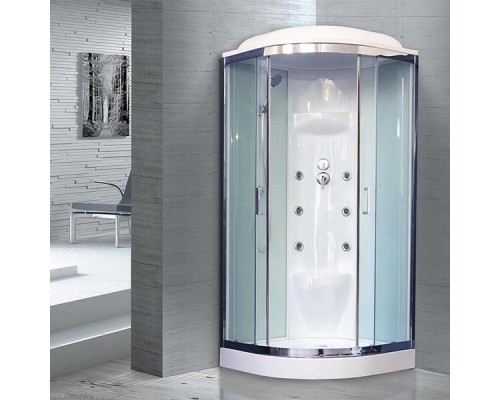 Душевая кабина Royal Bath НК 90x90 с гидромассажем задние стенки Белые