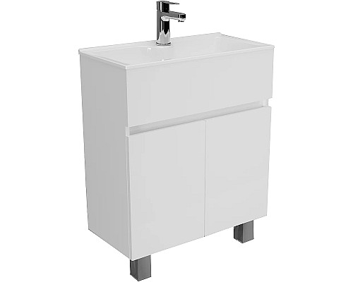 Тумба с раковиной 1MarKa Mira 60Н У83301 Белый глянец