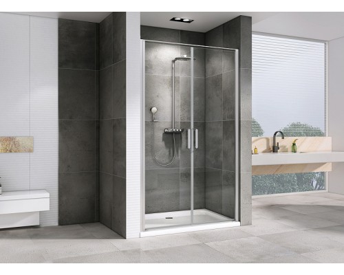 Душевая дверь Abber Sonnenstrand 100 AG04100C профиль Хром стекло прозрачное