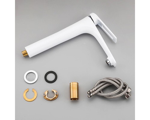 Смеситель для раковины Frap H52 F1052-54 Белый Хром