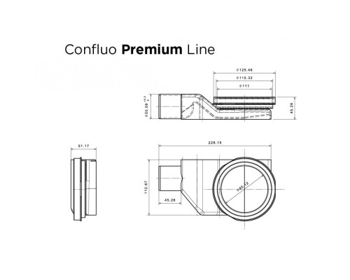 Душевой лоток Pestan Confluo Premium Line 850 Black Glass Gold  13100118