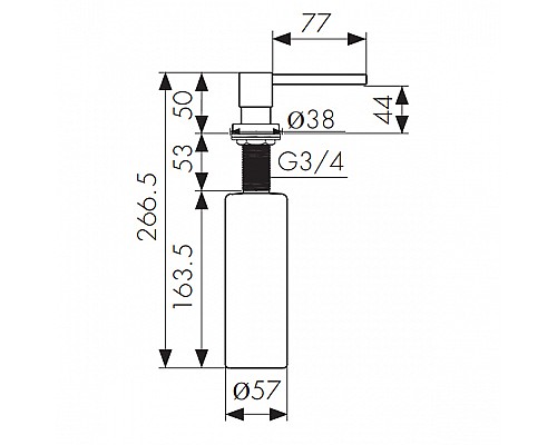 Дозатор для моющего средства Kaiser KH-3021 Бронза