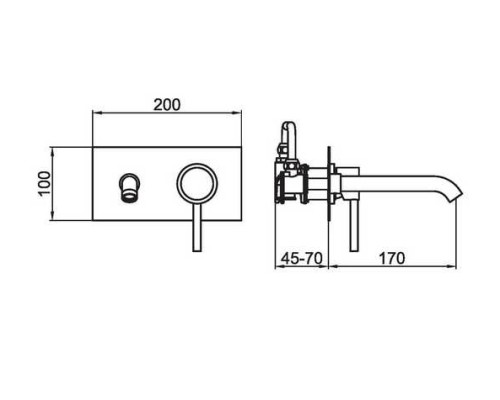 Смеситель для раковины Webert Elio EL830606560, черный