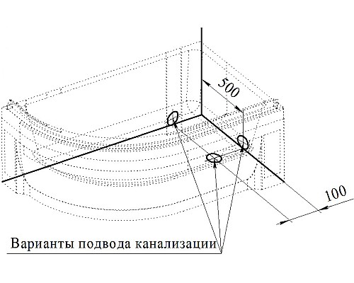 Акриловый поддон для душа Radomir 120x80x45 R 1-11-0-2-0-009 Белый