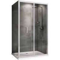 Душевой уголок Abber Sonnenstrand 120x100 профиль Хром стекло прозрачное