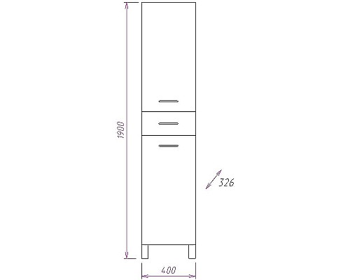 Шкаф пенал Onika Модерн 40.17 R 404010 с бельевой корзиной Белый