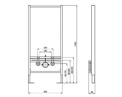 Инсталляция Aquatek Standart INSB-0000001 для биде Синяя