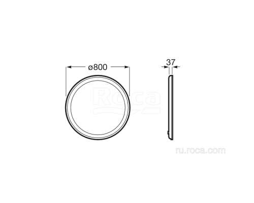 Зеркало Roca Iridia 812337000