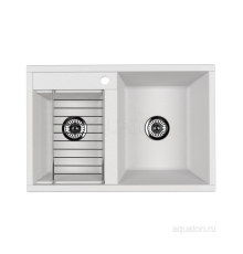 Мойка для кухни Делия 78 DBL 2 чаши жемчуг Aquaton